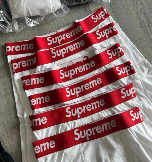 White & Red Supreme Underwear